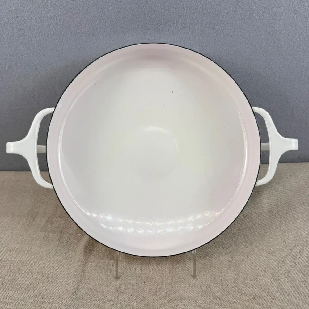 Vintage Dansk Kobenstyle Paella Pan White Enamel Jens Quistgaard France 13